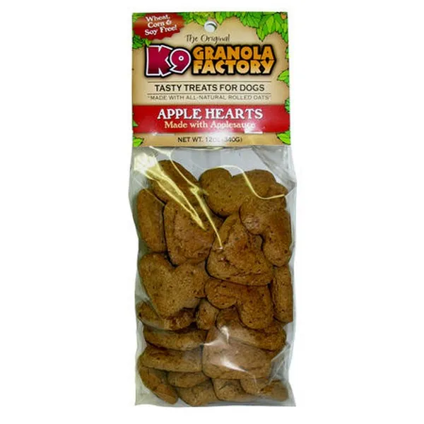 12 oz. K-9 Granola Factory Low Fat Apple Hearts - Dog/Cat Supplements